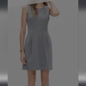 Madewell Gray Pinstripe Sleeveless Dress